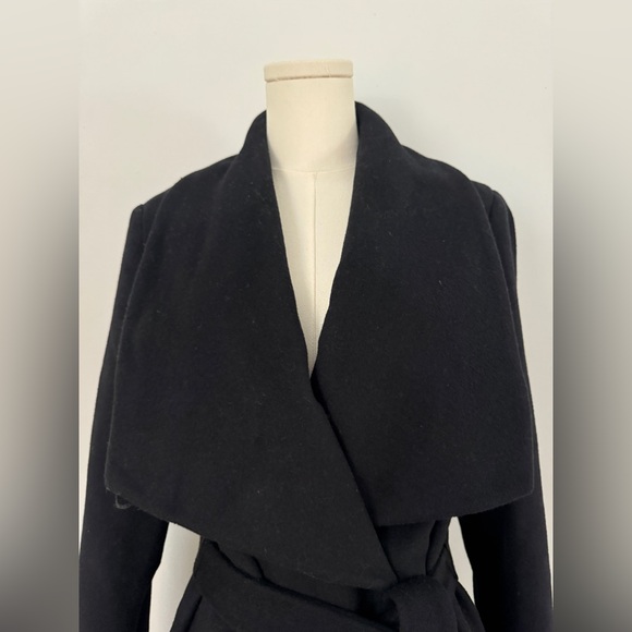 Cole Haan Women's Signature Wool Blend Wrap Coat Black Size 12 - Picture 12 of 16